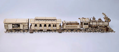 🚂 Train du Far West en Bois – Puzzle 3D
