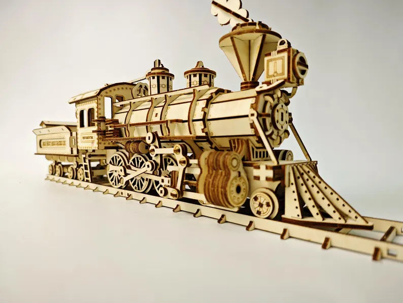 🚂 Train du Far West en Bois – Puzzle 3D