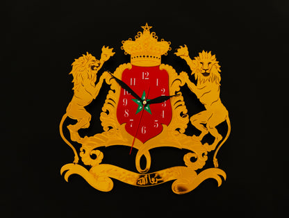 Horloge Murale Royale avec Blason Doré – Style Classique